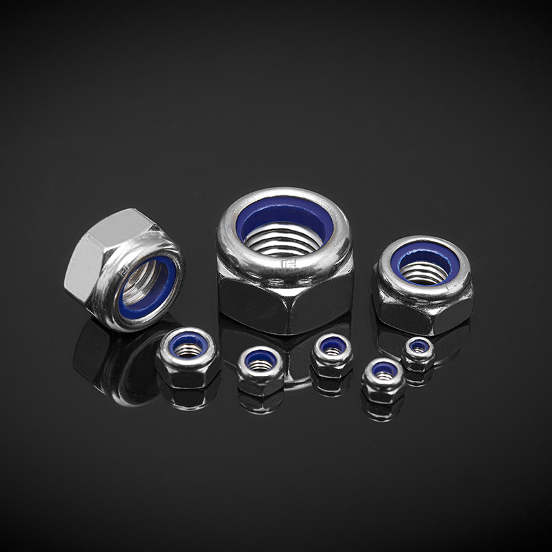 DIN 985 Loại đai ốc hình lục giác mỏng có mô-men xoắn phổ biến bằng thép không gỉ có chèn phi kim loại DIN 985 Loại đai ốc hình lục giác mỏng có mô-men xoắn phổ biến bằng thép không gỉ có chèn phi kim loại